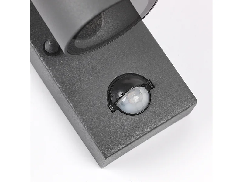 Applique d'extérieur anthracite IP44 avec détecteur de mouvement - Solo