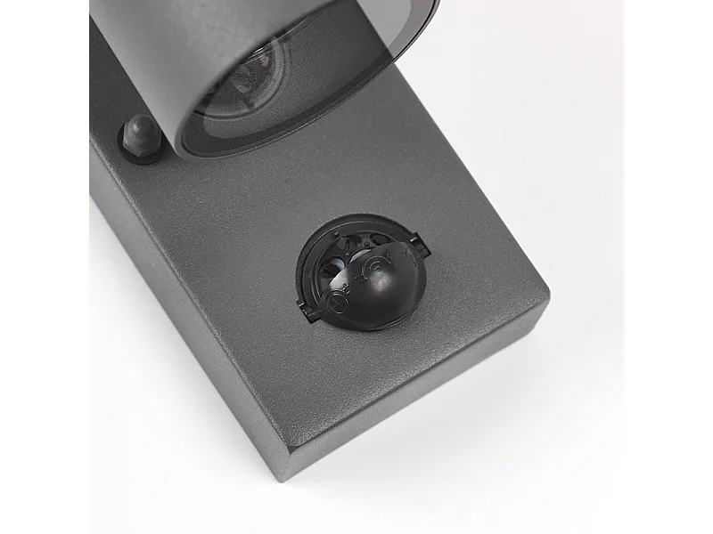 Applique d'extérieur anthracite IP44 avec détecteur de mouvement - Solo