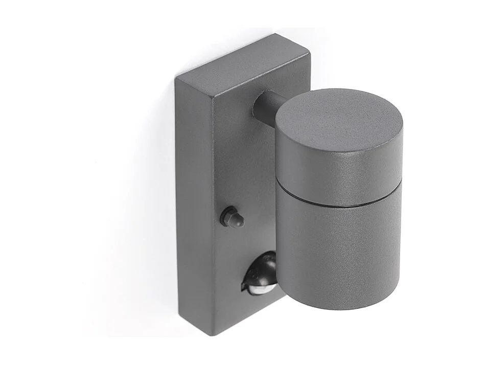 Applique murale extérieure anthracite IP44 avec détecteur de mouvement - Solo