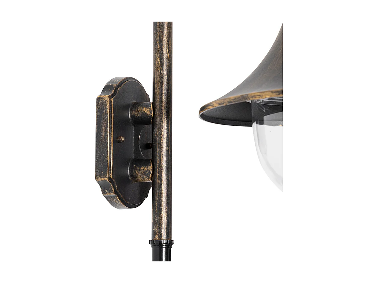 Applique murale d'extérieur or antique IP44 avec détecteur de mouvement - Daphne