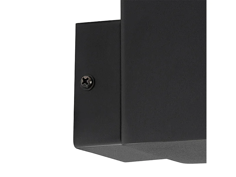 Applique murale extérieure moderne noire IP44 avec verre fumé - Danemark
