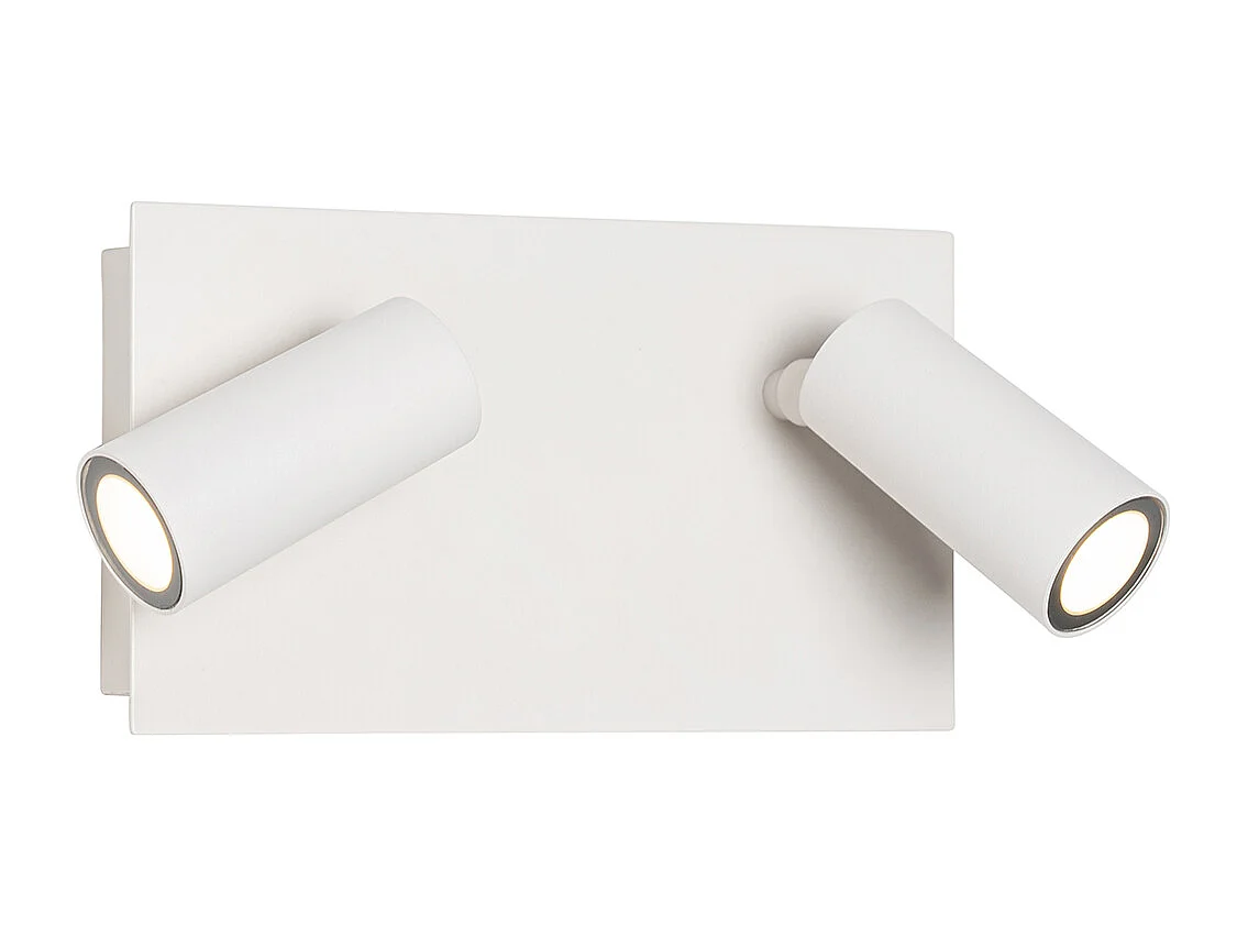 Applique d'extérieur moderne blanche avec LED 2 lumières IP54 - Simon