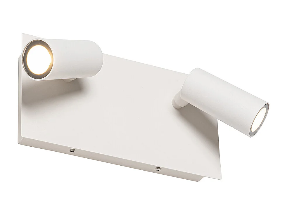 Applique murale d'extérieur moderne blanche avec LED 2 lumières IP54 - Simon