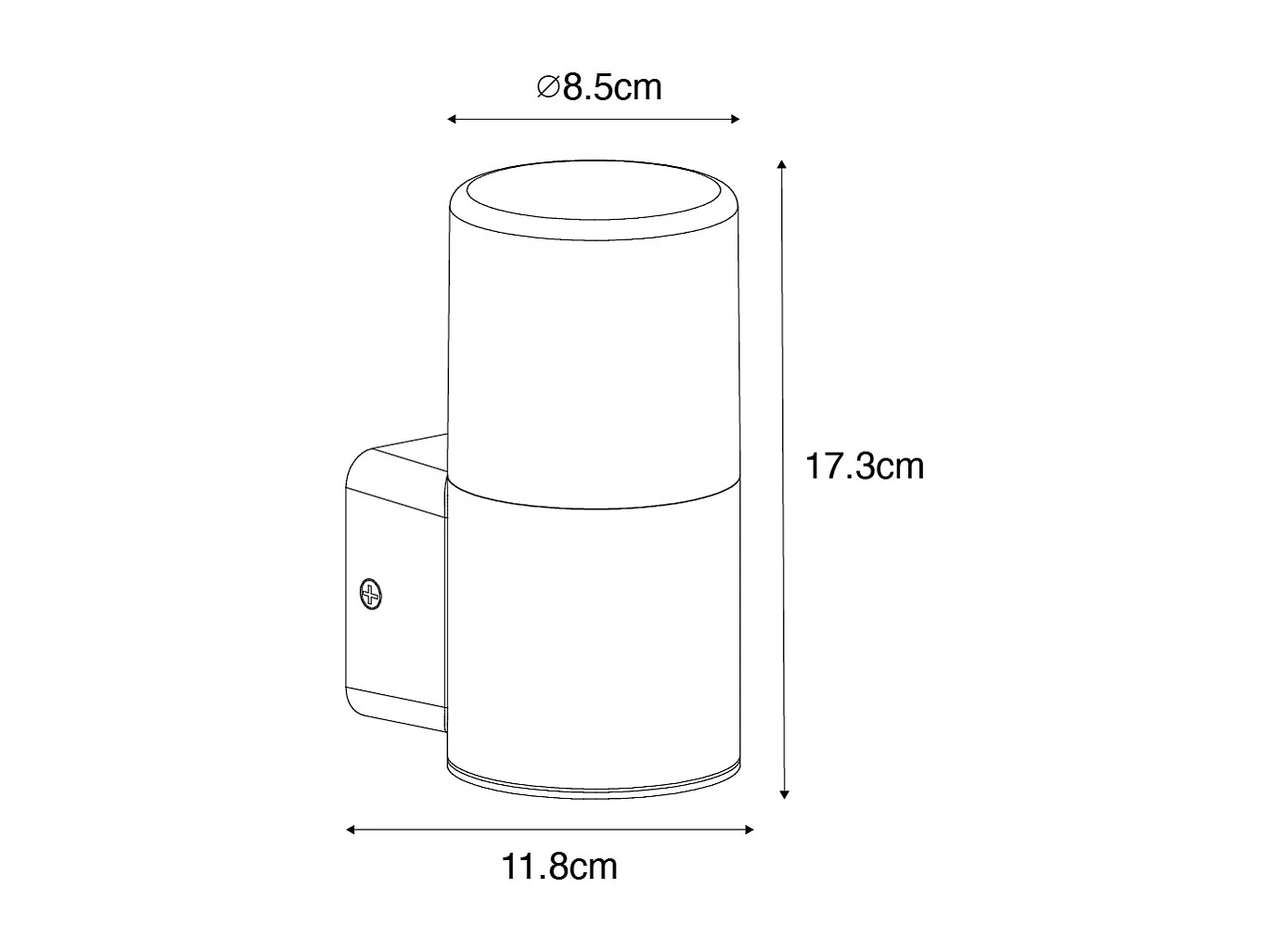 Applique murale extérieure moderne noire avec abat-jour fumé IP44 - Odense