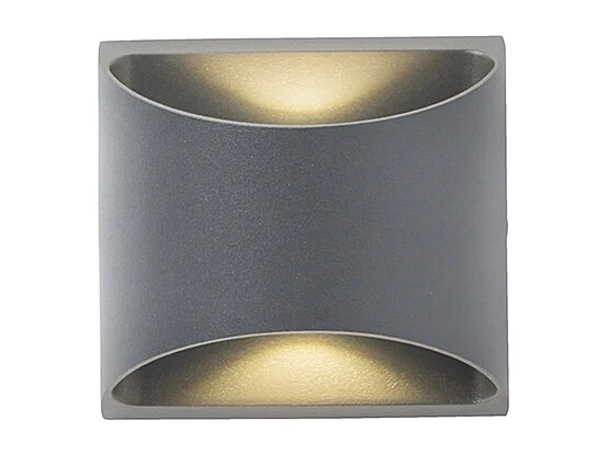 Applique murale d'extérieur moderne gris foncé avec LED 2 lumières IP54 - Mal