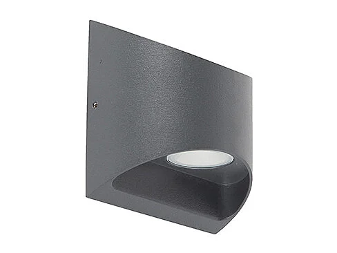 Applique murale d'extérieur moderne gris foncé avec LED 2 lumières IP54 - Mal