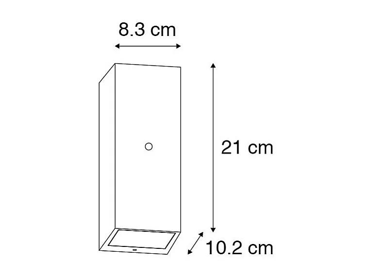 Applique moderne anthracite IP44 avec détecteur de mouvement - Baleno II