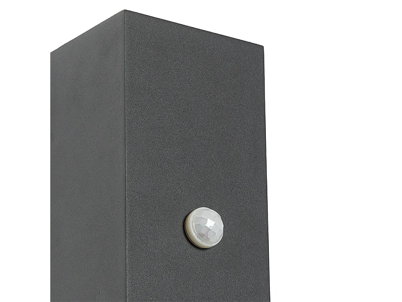 Applique murale gris foncé avec 2 lumières IP44 avec détecteur de mouvement - Baleno