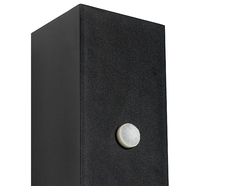 Applique murale noire 2 lumières IP44 avec détecteur de mouvement - Baleno