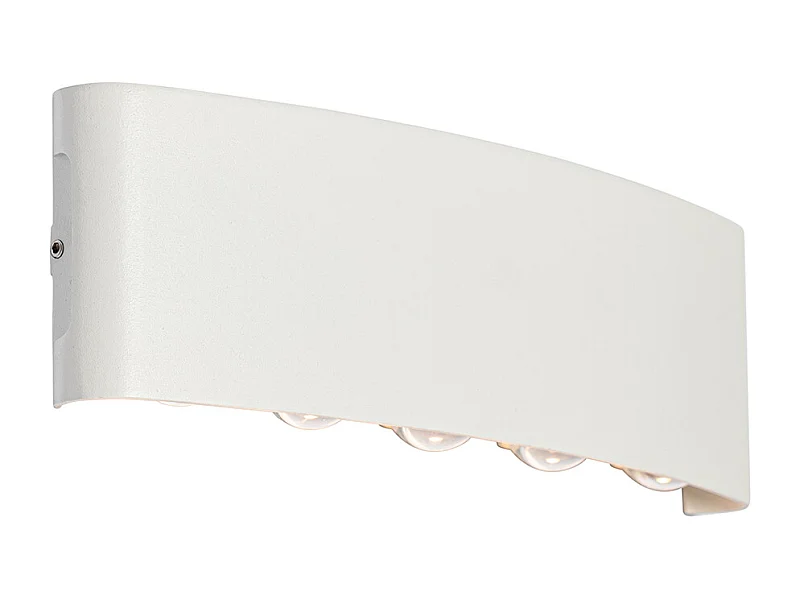 Applique d'extérieur blanche avec LED 10 lumières IP54 - Silly