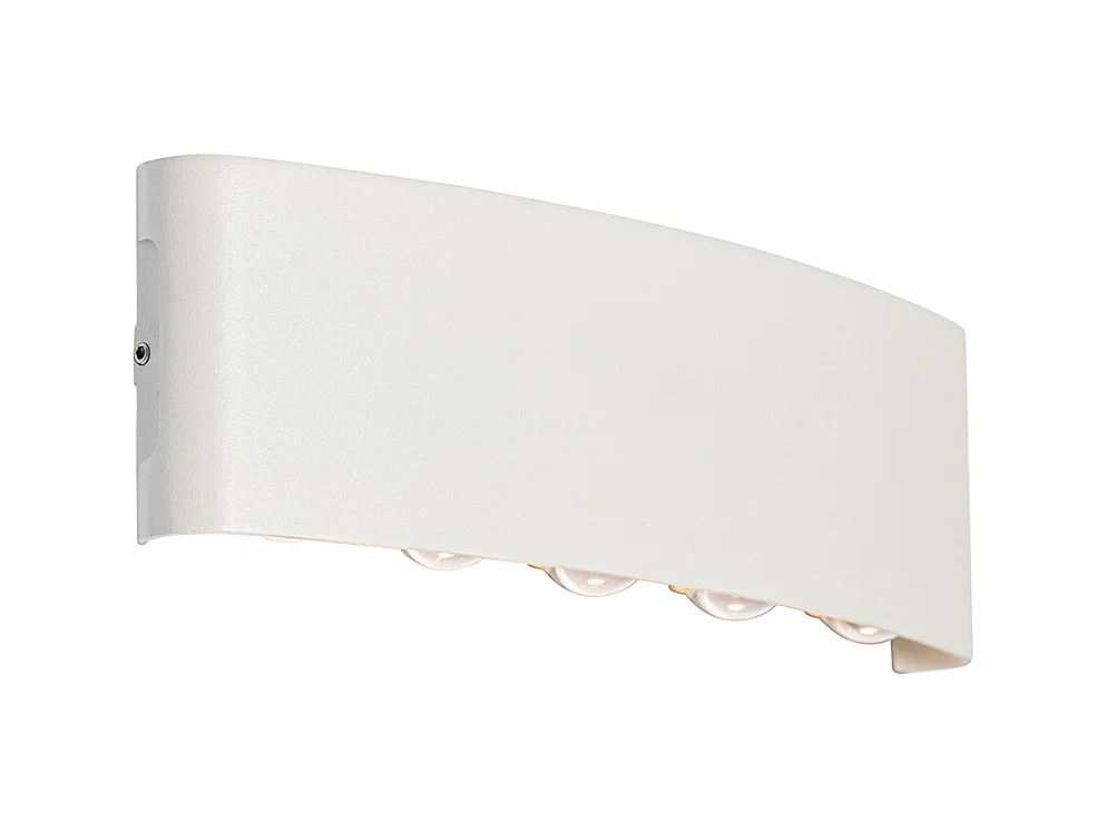 Applique d'extérieur blanche avec LED 10 lumières IP54 - Silly
