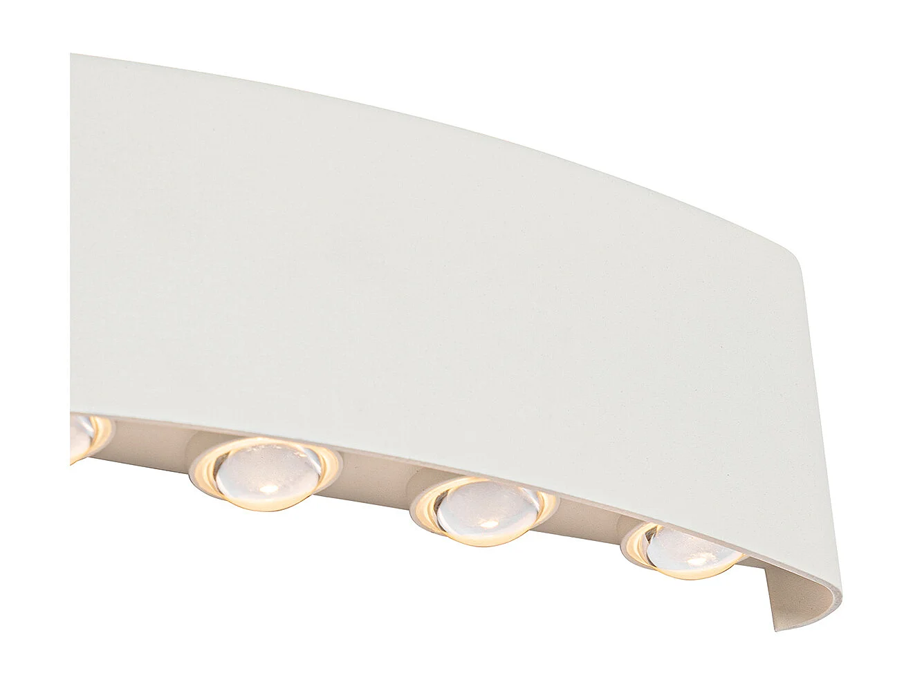 Applique murale d'extérieur blanche avec LED 10 lumières IP54 - Silly