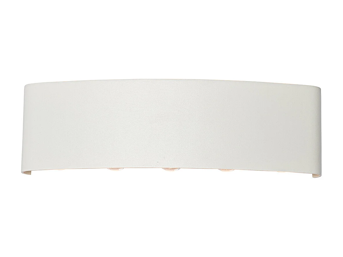 Applique murale d'extérieur blanche avec LED 10 lumières IP54 - Silly