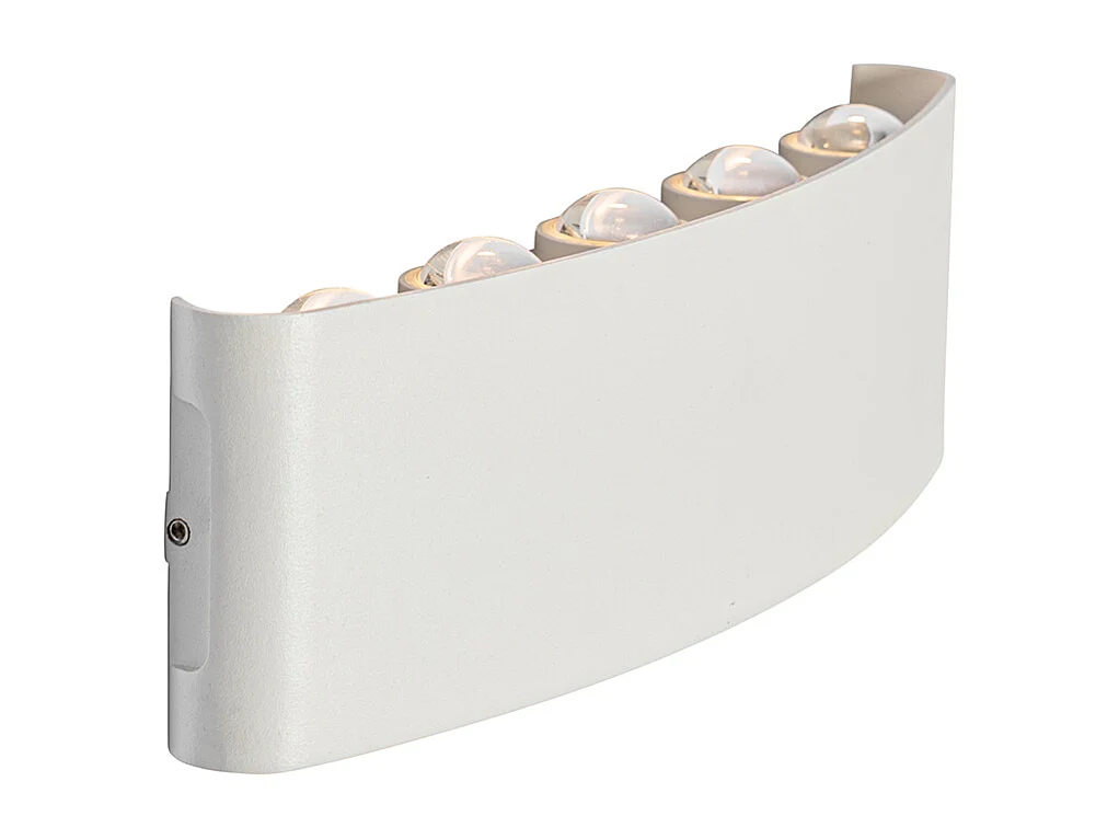 Applique murale d'extérieur blanche avec LED 10 lumières IP54 - Silly