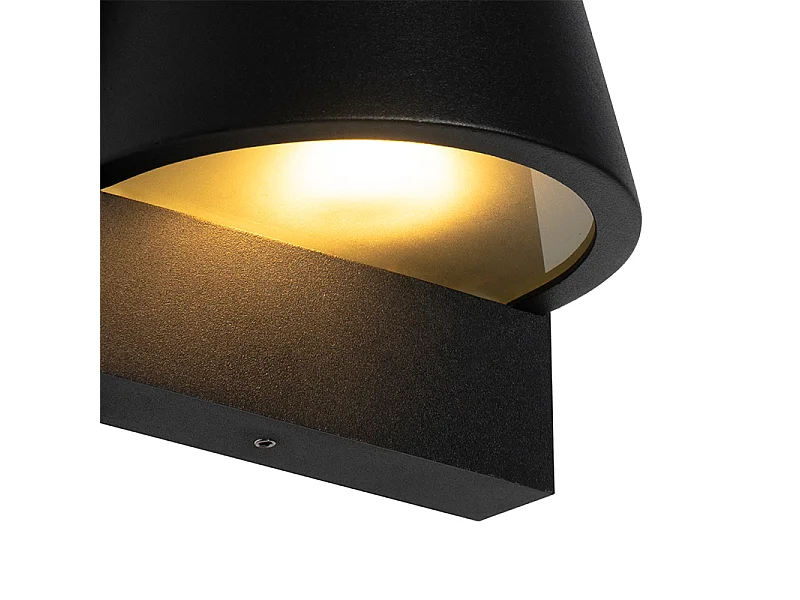 Applique d'extérieur industrielle noire IP44 - Femke