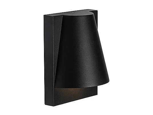 Applique murale d'extérieur industrielle noire IP44 - Femke
