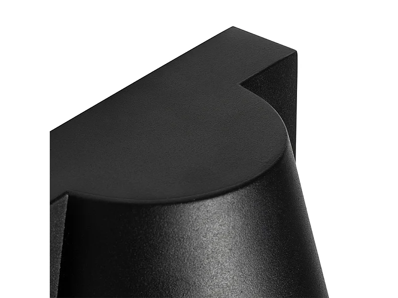 Applique murale d'extérieur industrielle noire IP44 - Femke
