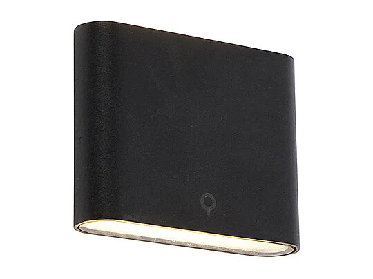 Applique d'extérieur moderne noire 11,5 cm avec LED IP65 - Batt