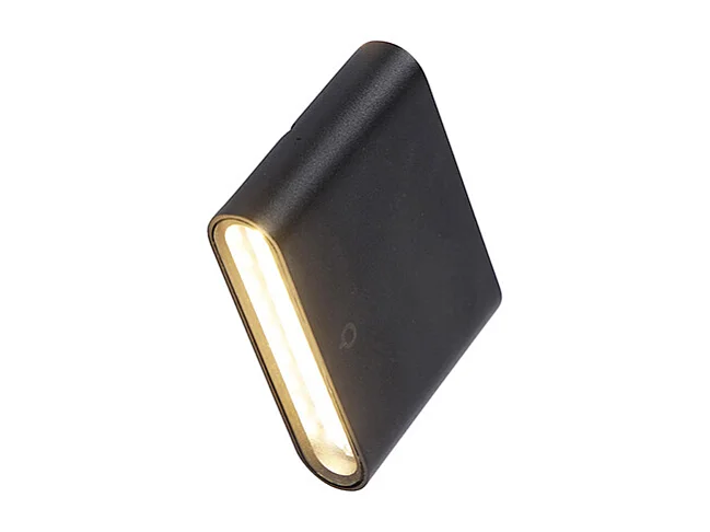 Applique d'extérieur moderne noire 11,5 cm avec LED IP65 - Batt