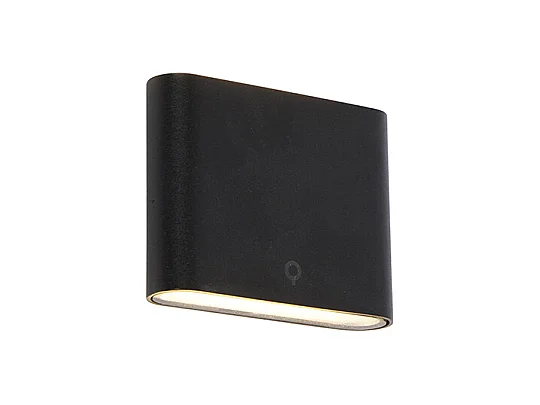 Applique d'extérieur moderne noire 11,5 cm avec LED IP65 - Batt