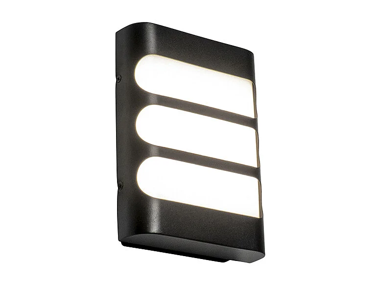 Applique moderne noire avec LED IP44 - Gaev