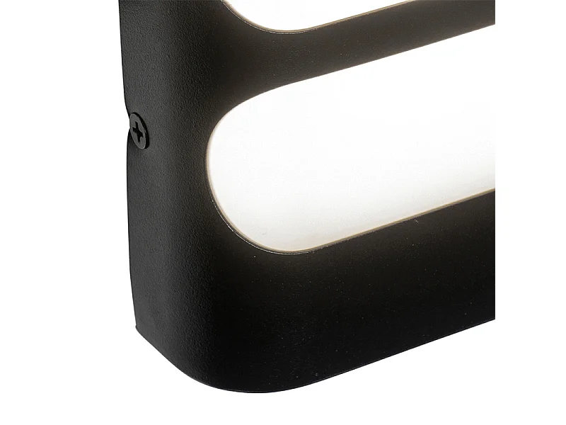 Applique moderne noire avec LED IP44 - Gaev