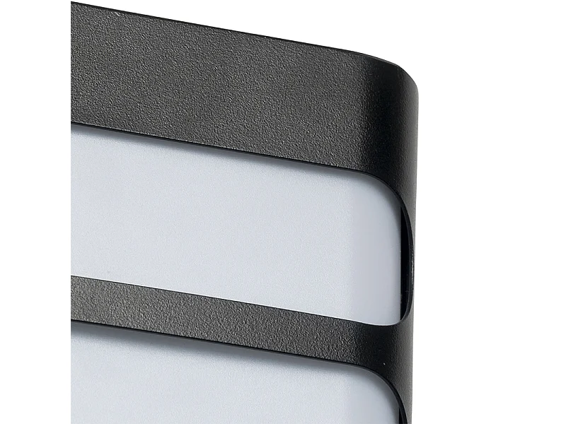 Applique moderne noire avec LED IP44 - Gaev