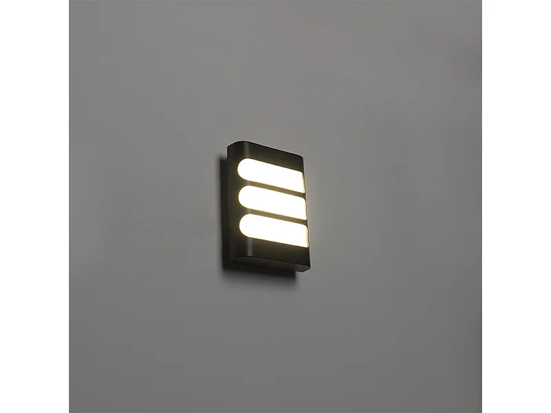 Applique moderne noire avec LED IP44 - Gaev