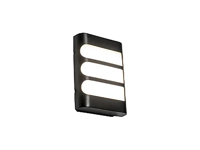 Applique moderne noire avec LED IP44 - Gaev