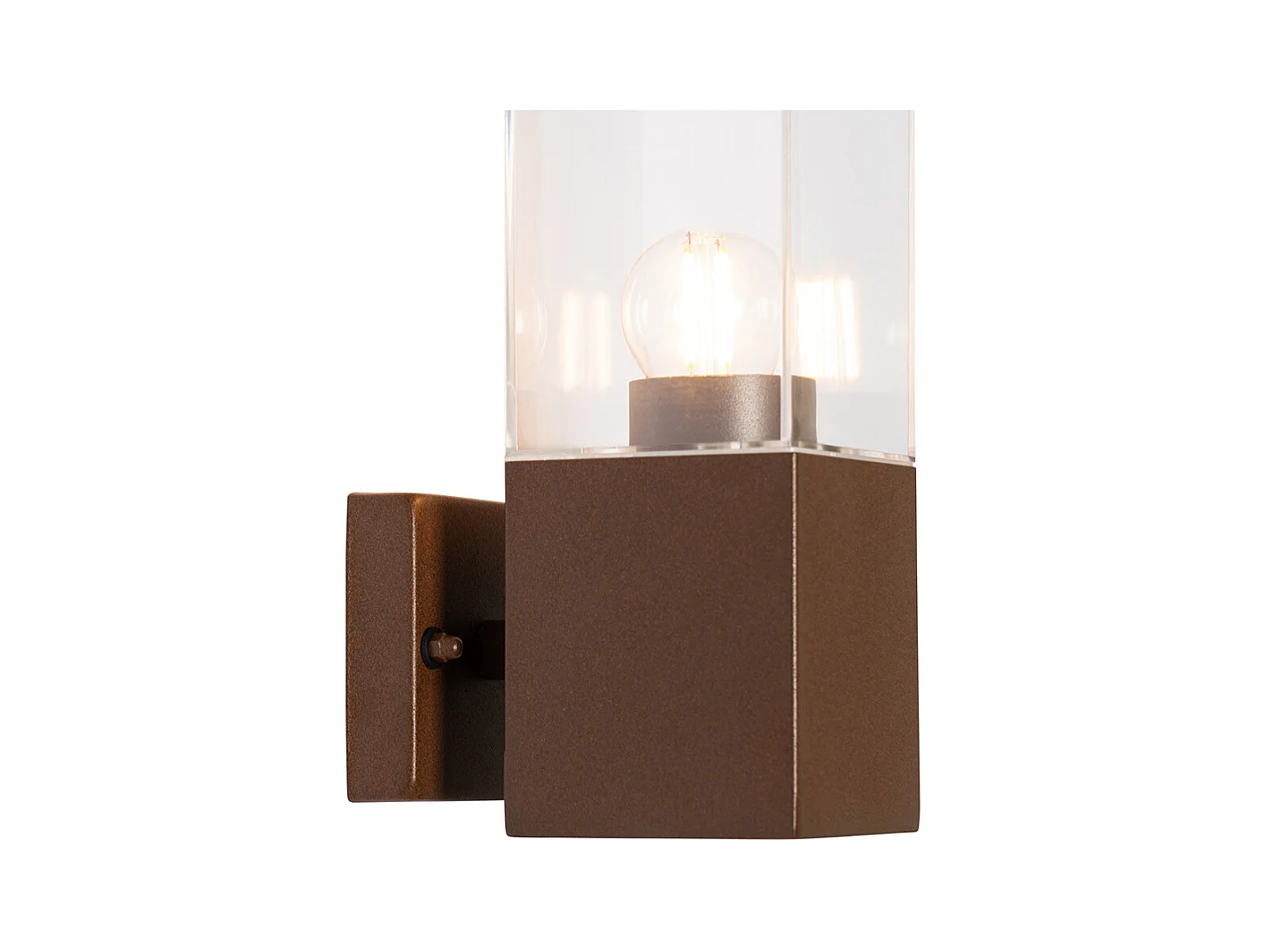 Applique murale extérieure moderne brun rouille - Malios