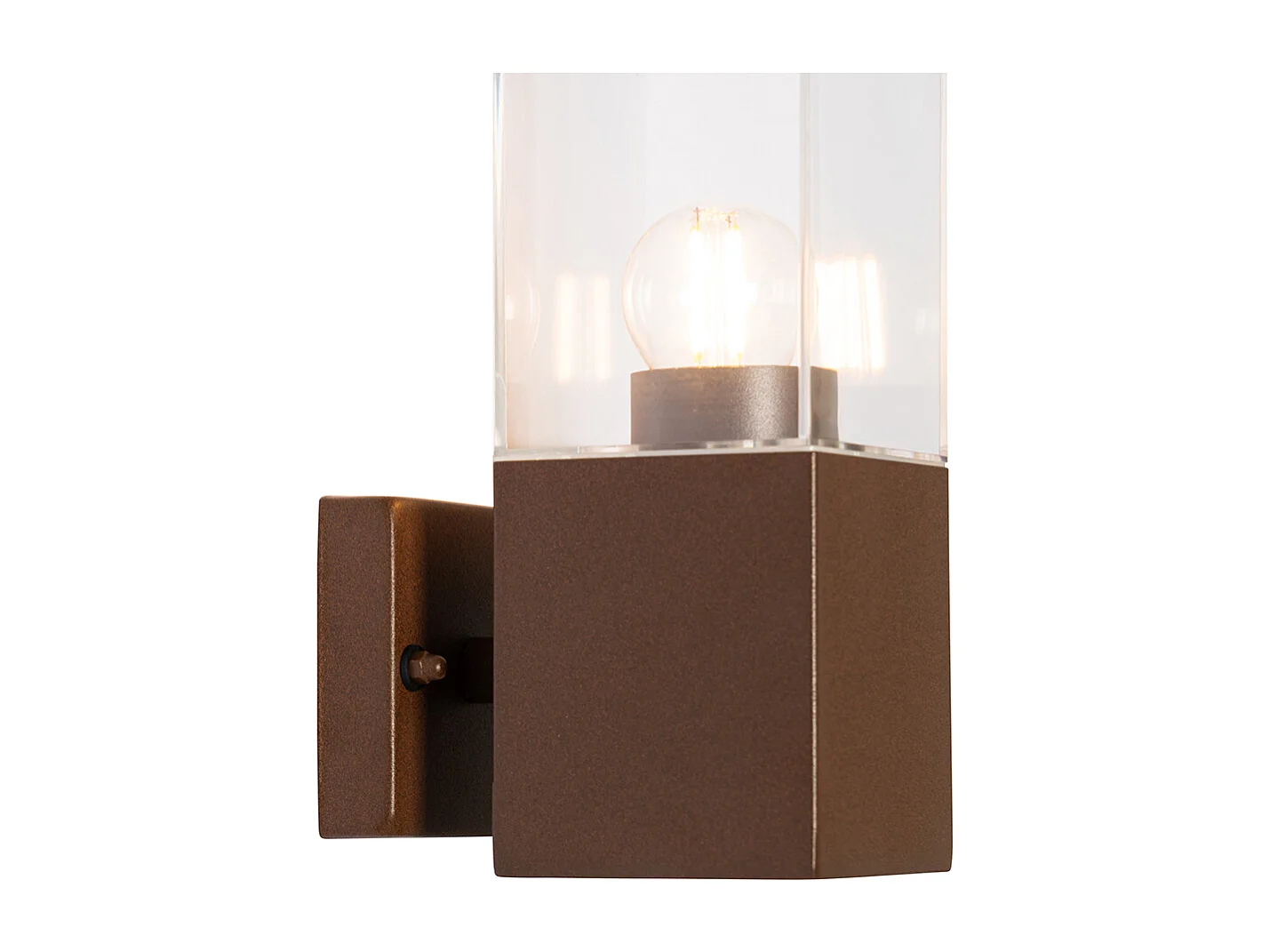 Applique murale extérieure moderne brun rouille IP44 - Malios