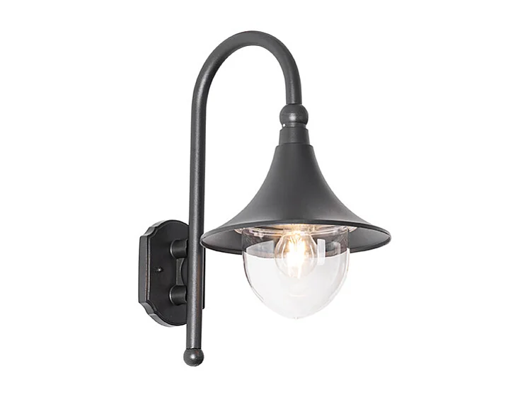 Applique d'extérieur classique noire IP44 - Daphne