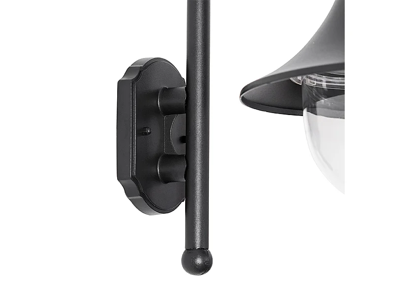 Applique d'extérieur classique noire IP44 - Daphne