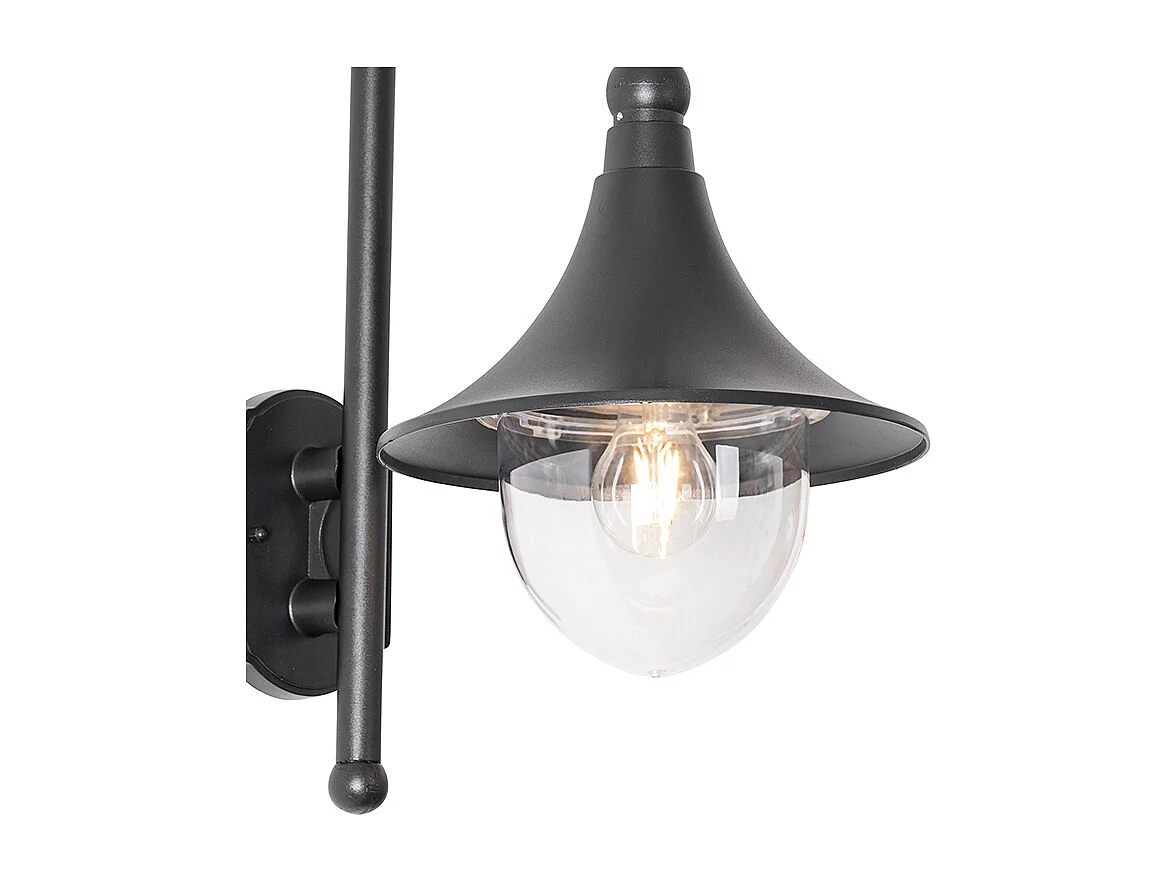 Applique d'extérieur classique noire IP44 - Daphne