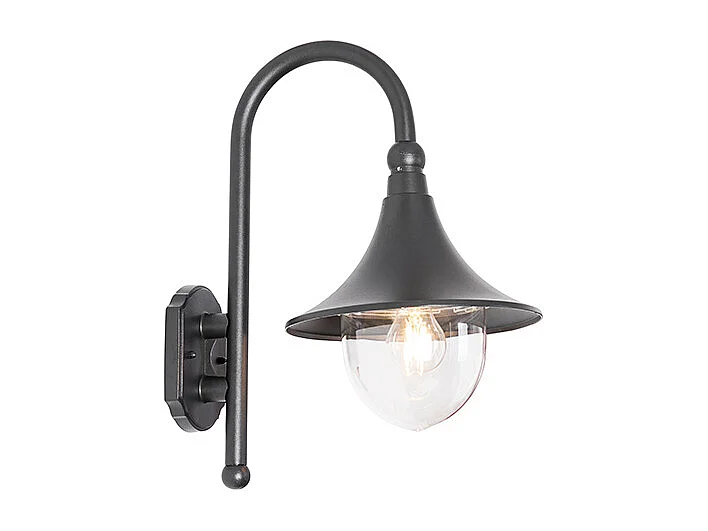 Applique d'extérieur classique noire IP44 - Daphne