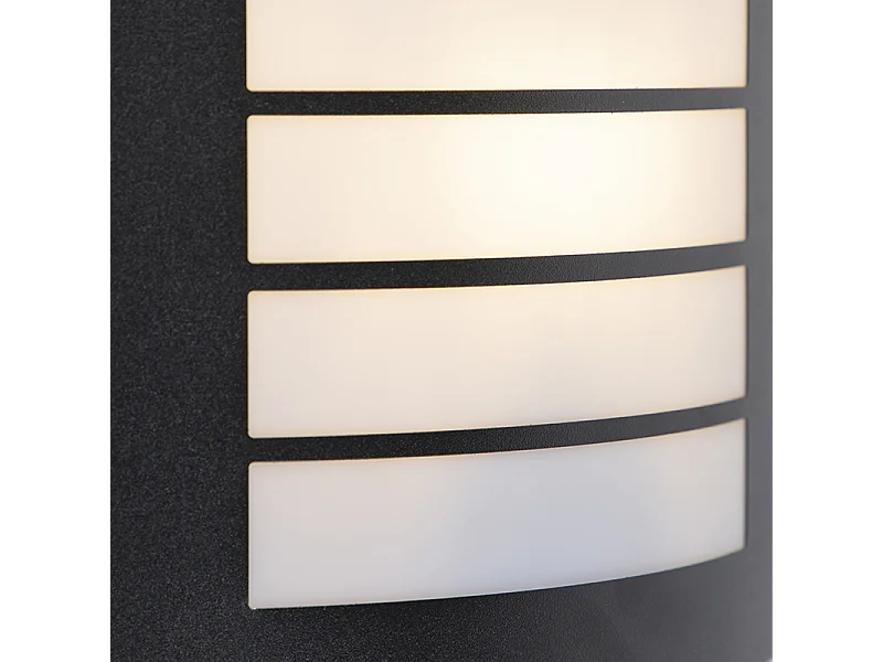 Applique murale extérieure moderne noire IP44 - Miro