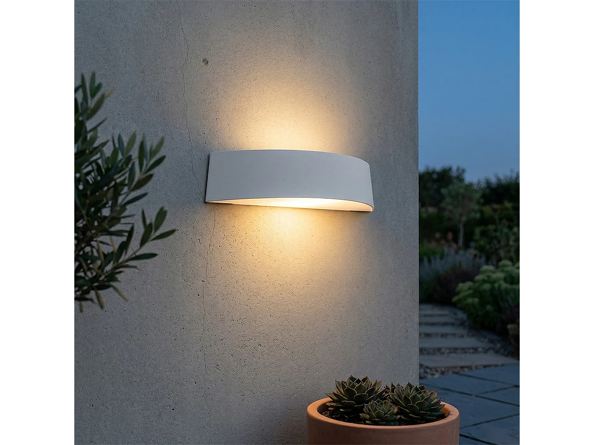 Applique murale extérieure moderne blanche IP44 - Caz