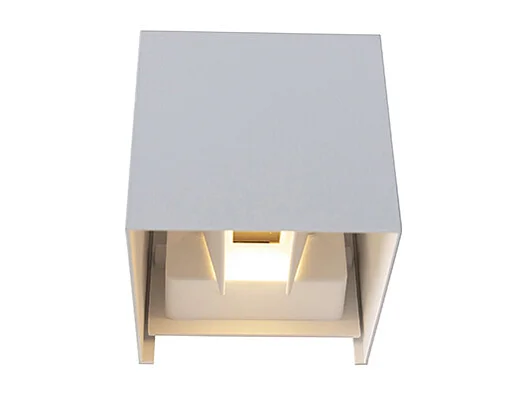 Applique d'extérieur blanche avec LED 2 lumières IP54 - Edwin