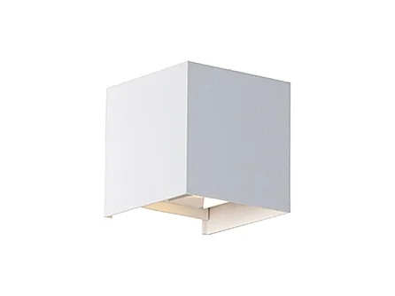 Applique d'extérieur blanche avec LED 2 lumières IP54 - Edwin