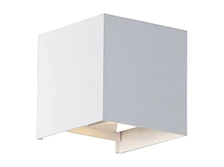 Applique murale d'extérieur blanche avec LED 2 lumières IP54 - Edwin