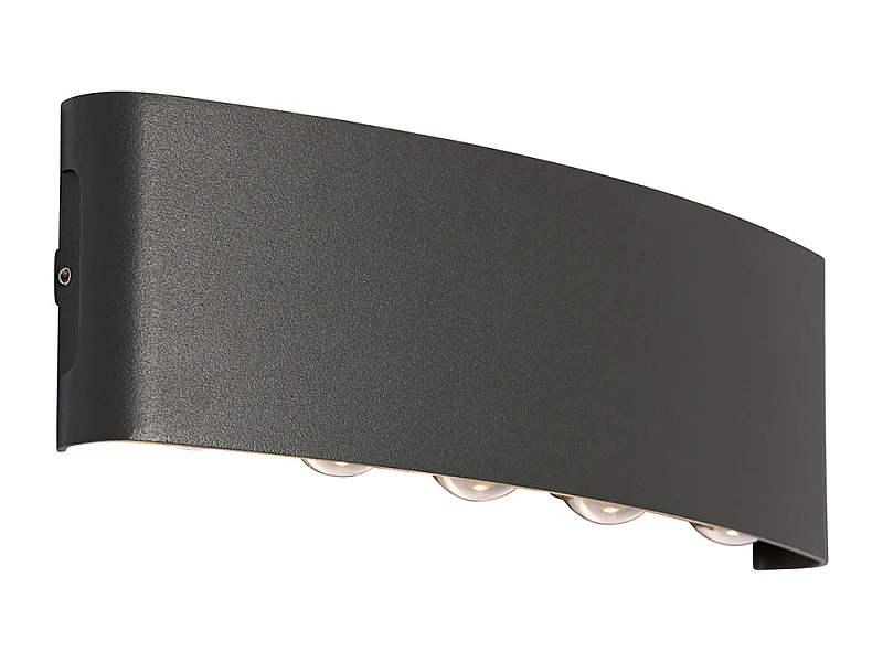 Applique d'extérieur gris foncé avec LED 10 lumières IP54 - Silly