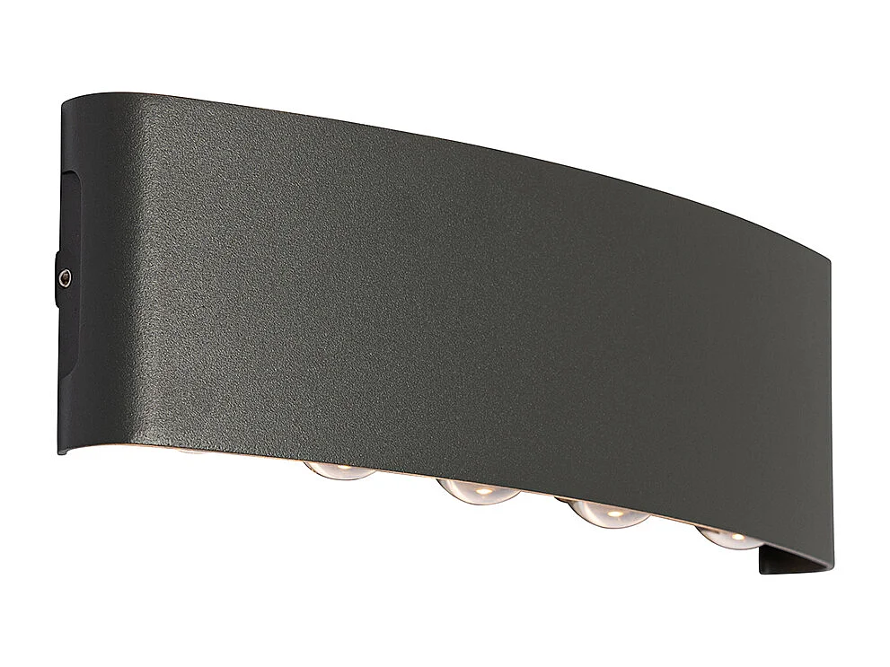 Applique d'extérieur gris foncé avec LED 10 lumières IP54 - Silly