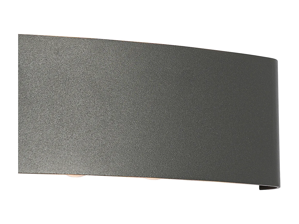 Applique d'extérieur gris foncé avec LED 10 lumières IP54 - Silly
