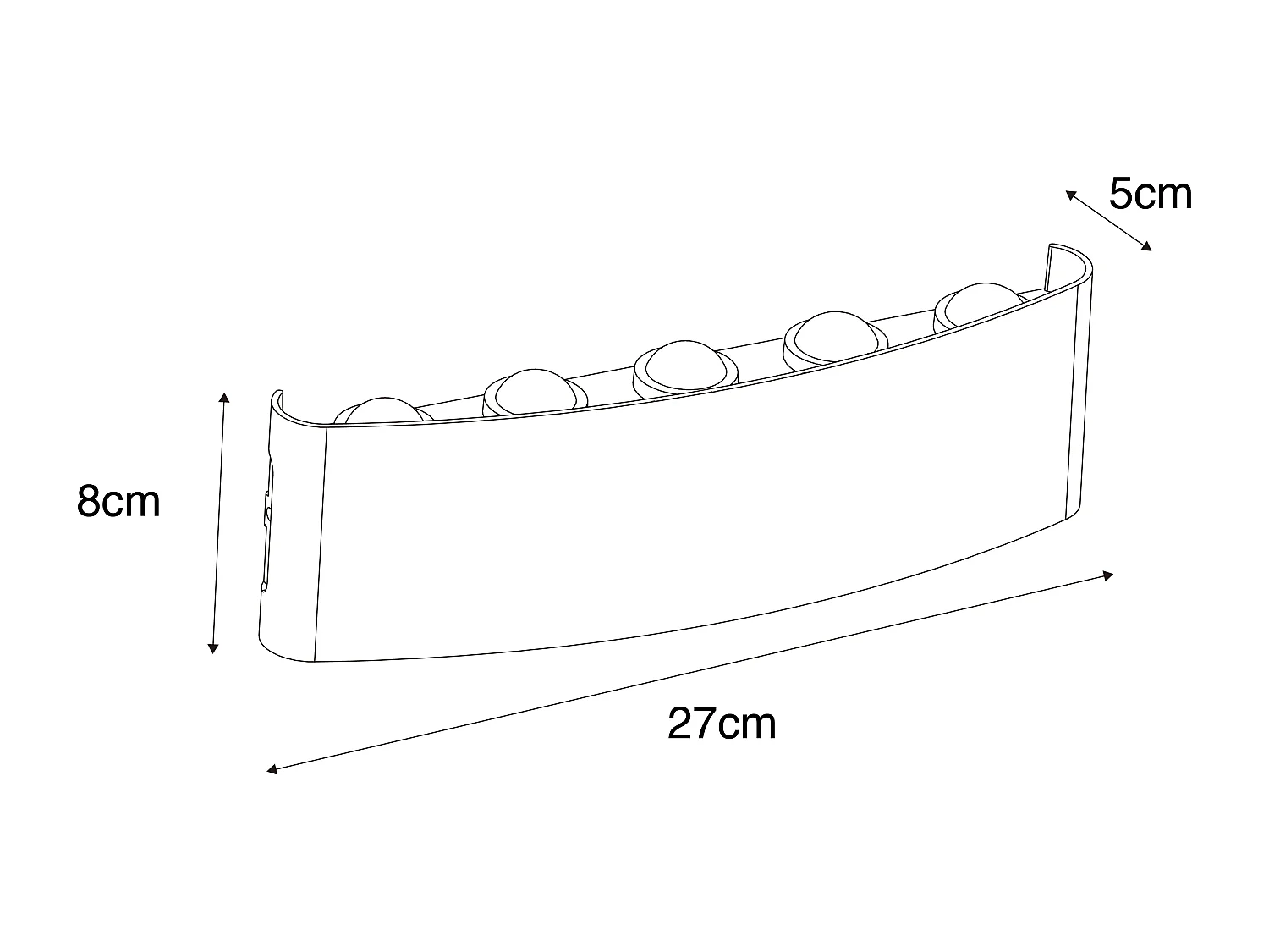 Applique d'extérieur gris foncé avec LED 10 lumières IP54 - Silly