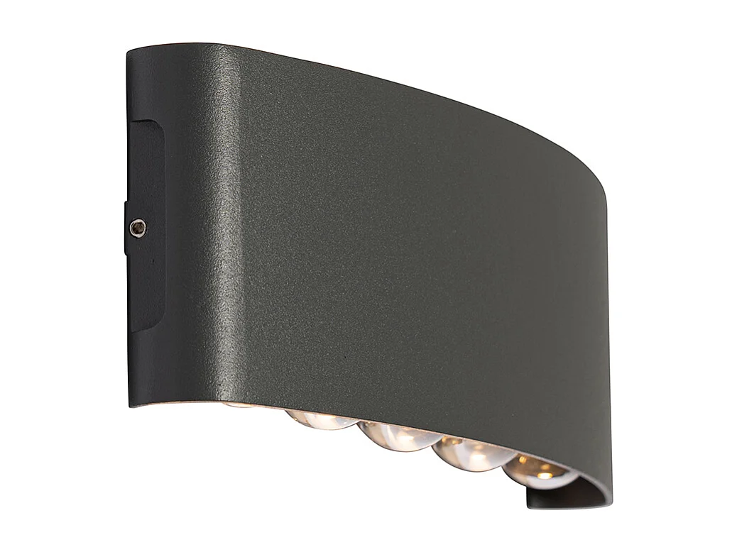 Applique d'extérieur gris foncé avec LED 10 lumières IP54 - Silly