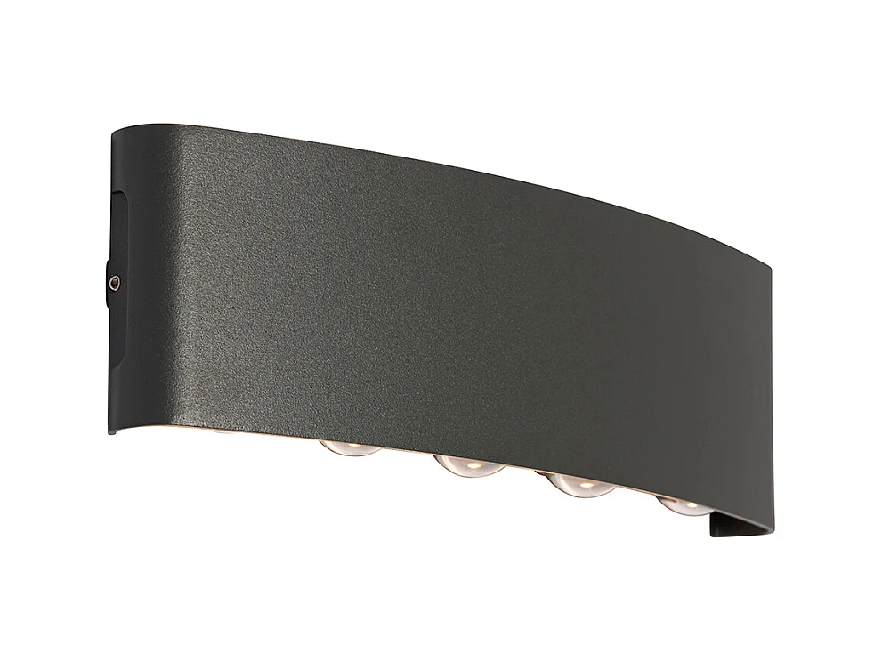 Applique d'extérieur gris foncé avec LED 10 lumières IP54 - Silly