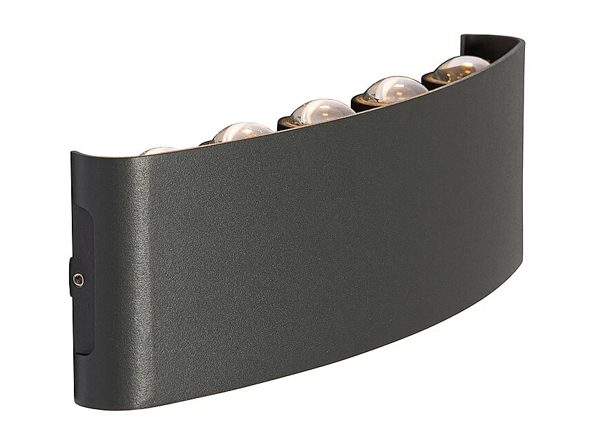 Applique murale d'extérieur gris foncé avec LED 10 lumières IP54 - Silly