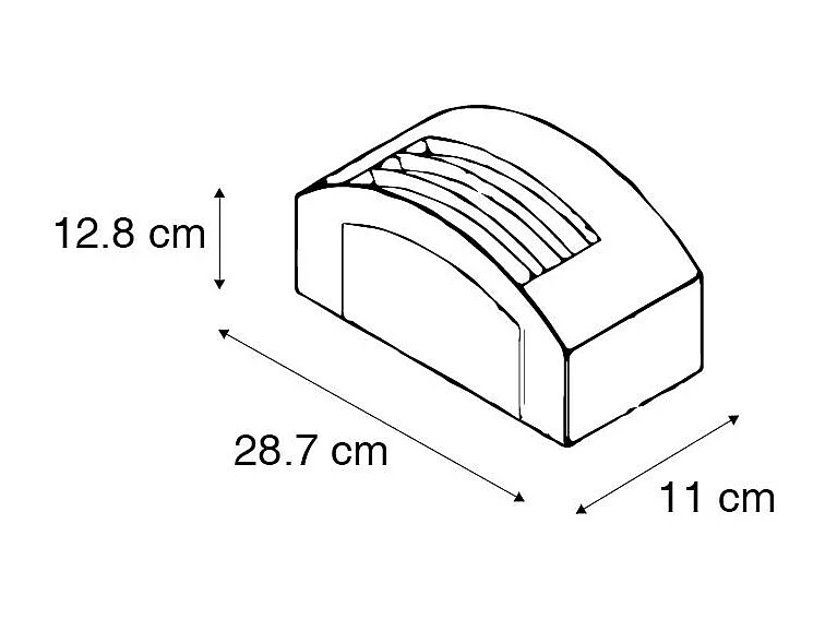 Applique murale intelligente anthracite IP44 avec Wifi P45 - Hurricane 1