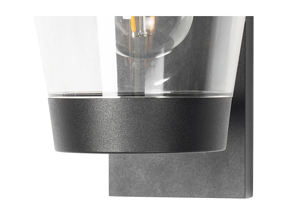 Applique d'extérieur moderne noire IP44 - Joren