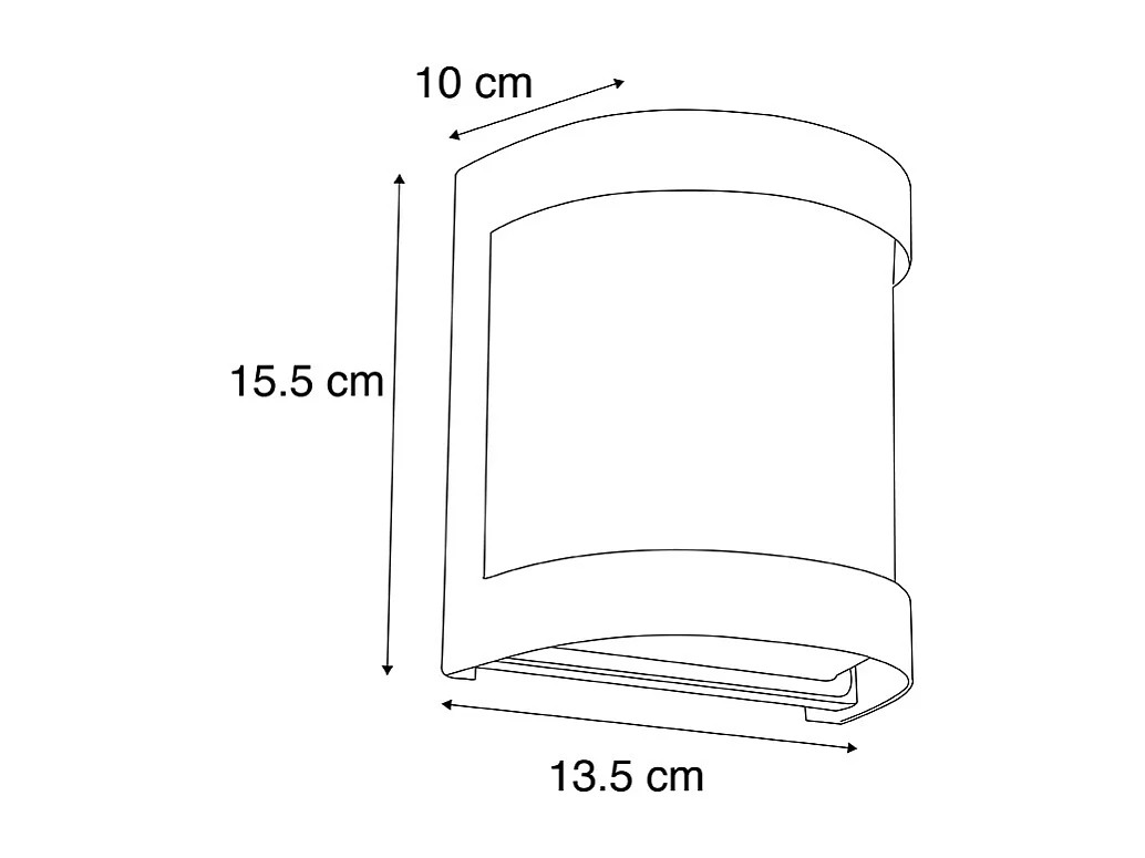 Applique d'extérieur moderne en acier inoxydable IP44 - Mira